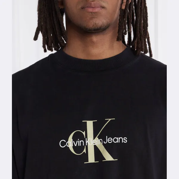 Футболка с архивным монологом классического кроя Calvin Klein, черный — фото 3