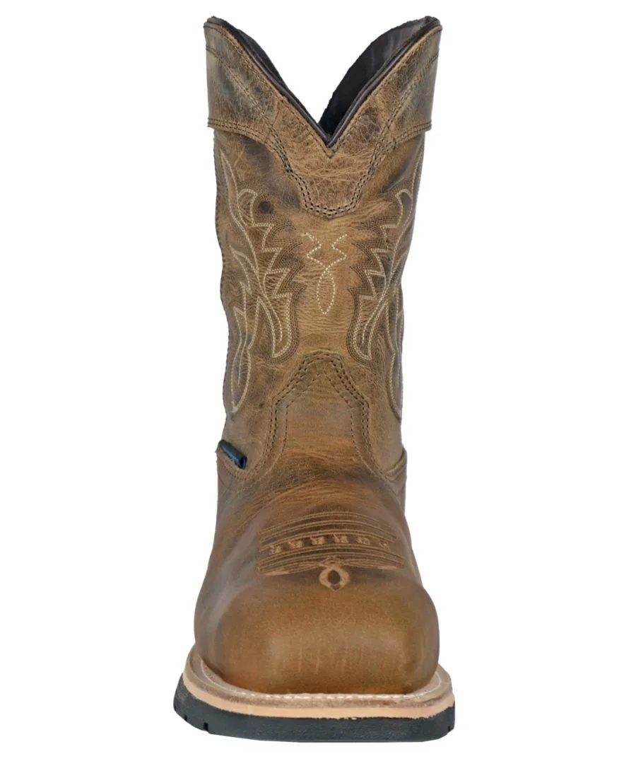Мужские рабочие ботинки Brisbee с эффектом потертости и композитным носком Hoss Boot Company, distressed коричневый — фото 4
