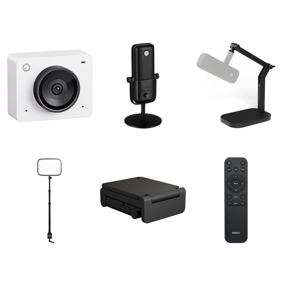 

Веб-камера OBSBOT Meet 2 4K Webcam with Streamer Starter Kit (Cloud White)