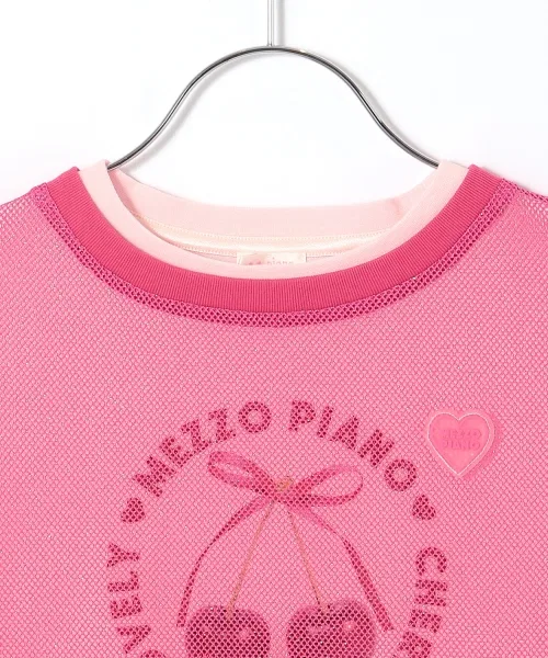 Детский комплект mezzo piano: футболка с сетчатым топом — фото 4