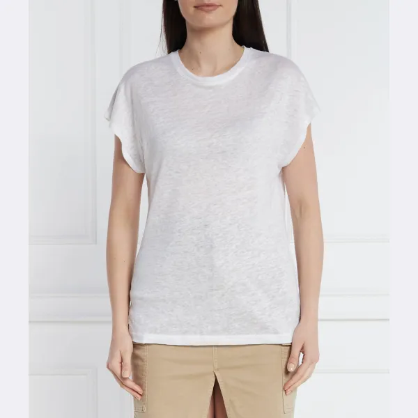 

Льняная футболка свободного кроя Calvin Klein, белый