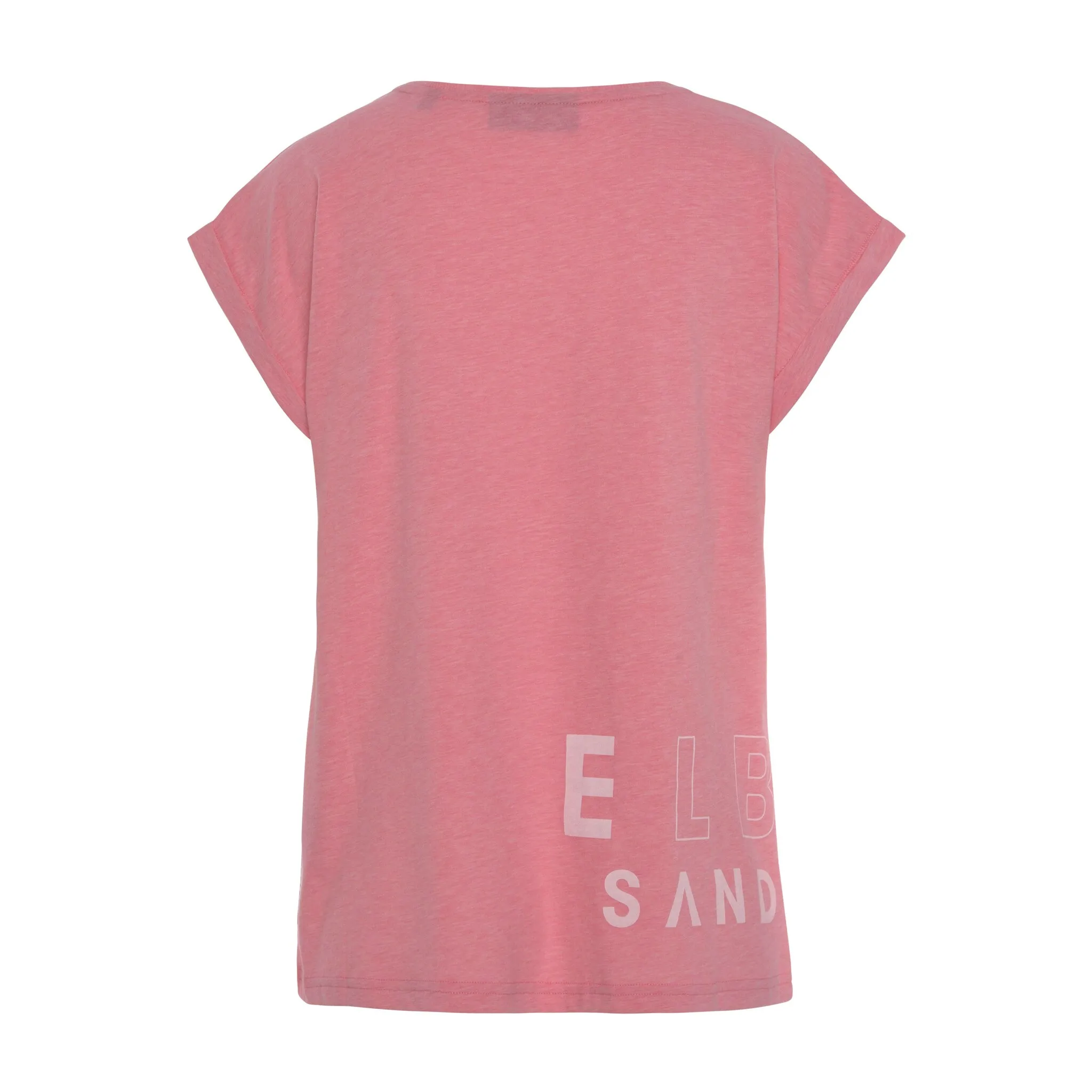 

Футболка Elbsand из мягкого трикотажа, рубашка с короткими рукавами, спортивная и удобная, розовый