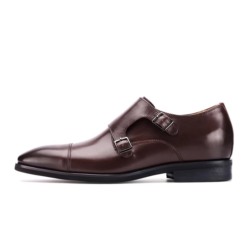 

Bansley Мужские повседневные туфли мужские низкие черные с кофейным скрытым каблуком, цвет Coffee Hidden Wedge