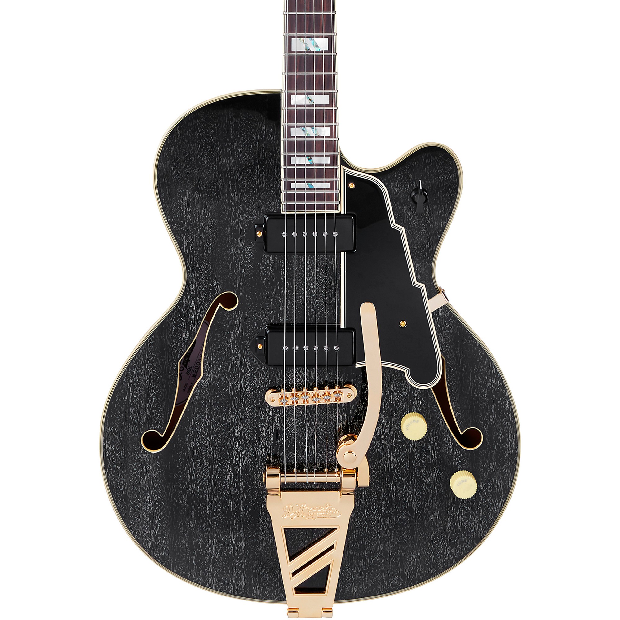 

Электрогитара D'Angelico Excel Series 59 Hollowbody с гитарами USA Seymour Duncan P-90 и Shield Tremolo Black Dog