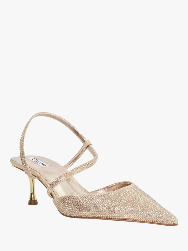 Конкурсные лодочки Slingback с декоративными элементами Dune London, Gold — фото 4