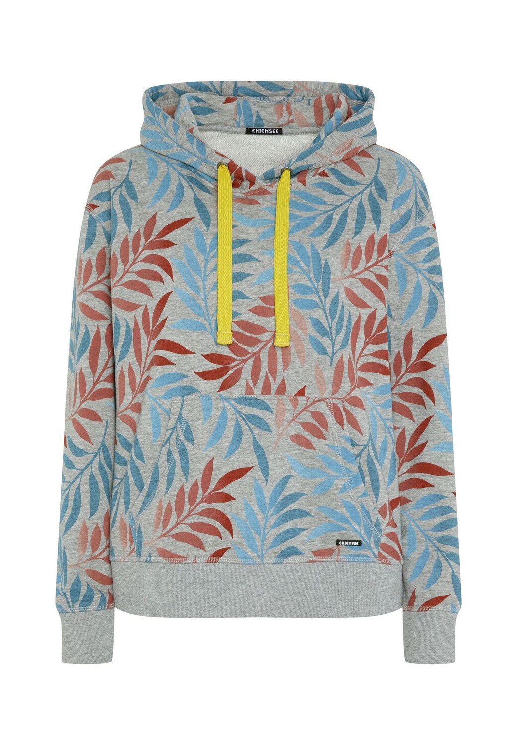 

Толстовка с надписью и листьями CHIEMSEE, цвет Medium Grey Red
