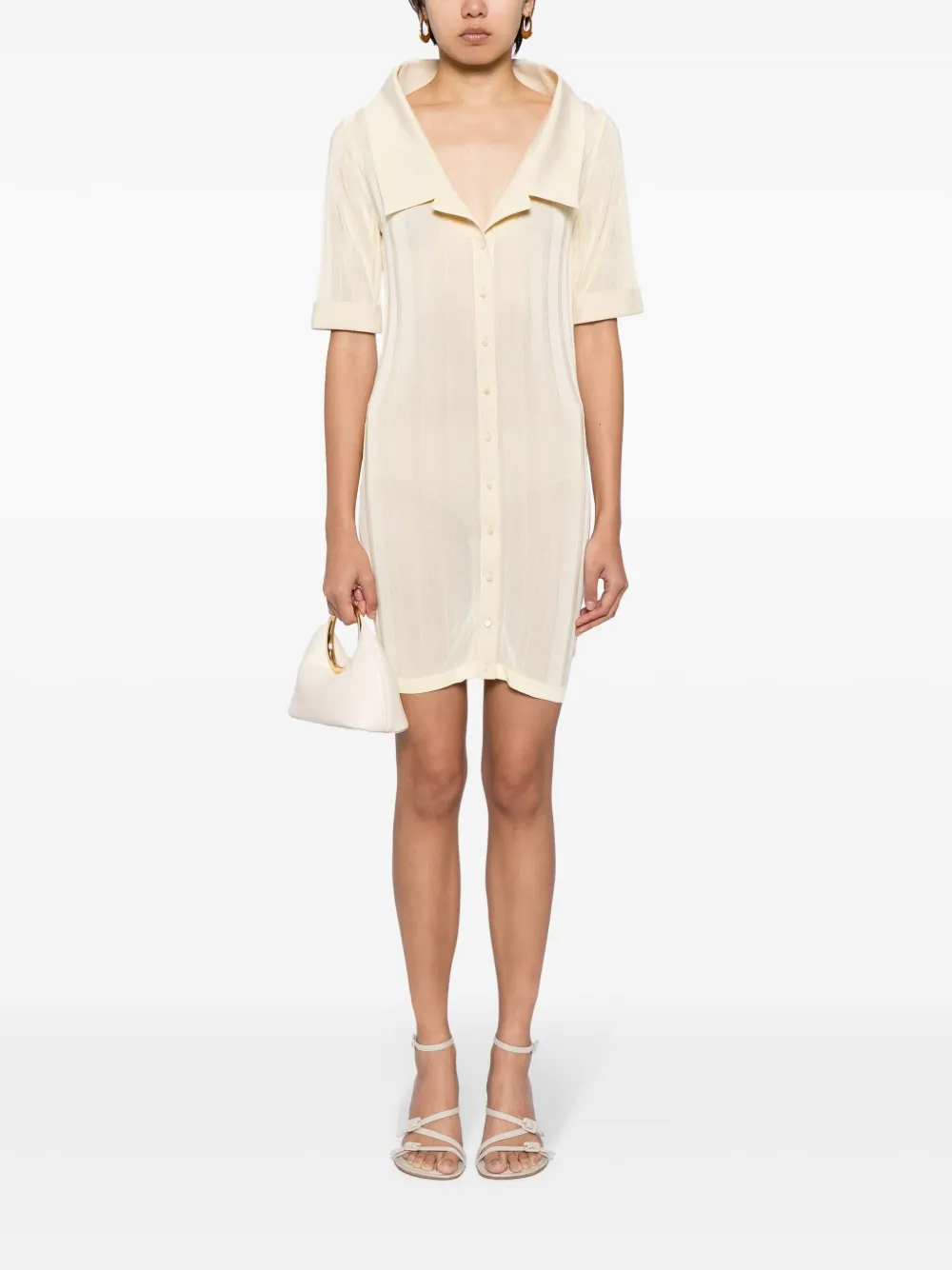 Платье La Mini Robe Manta JACQUEMUS, желтый — фото 2