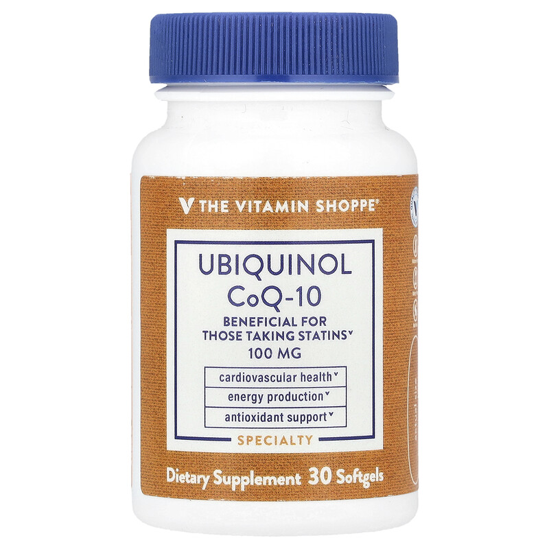 

The Vitamin Shoppe, Убихинол коэнзим Q-10, 30 капсул