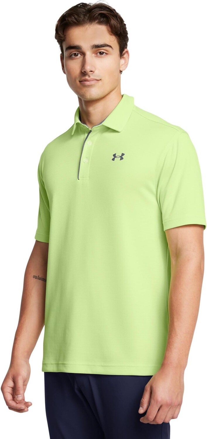 

Поло Under Armour Golf Tech Polo, цвет Morph Green/Pitch Gray