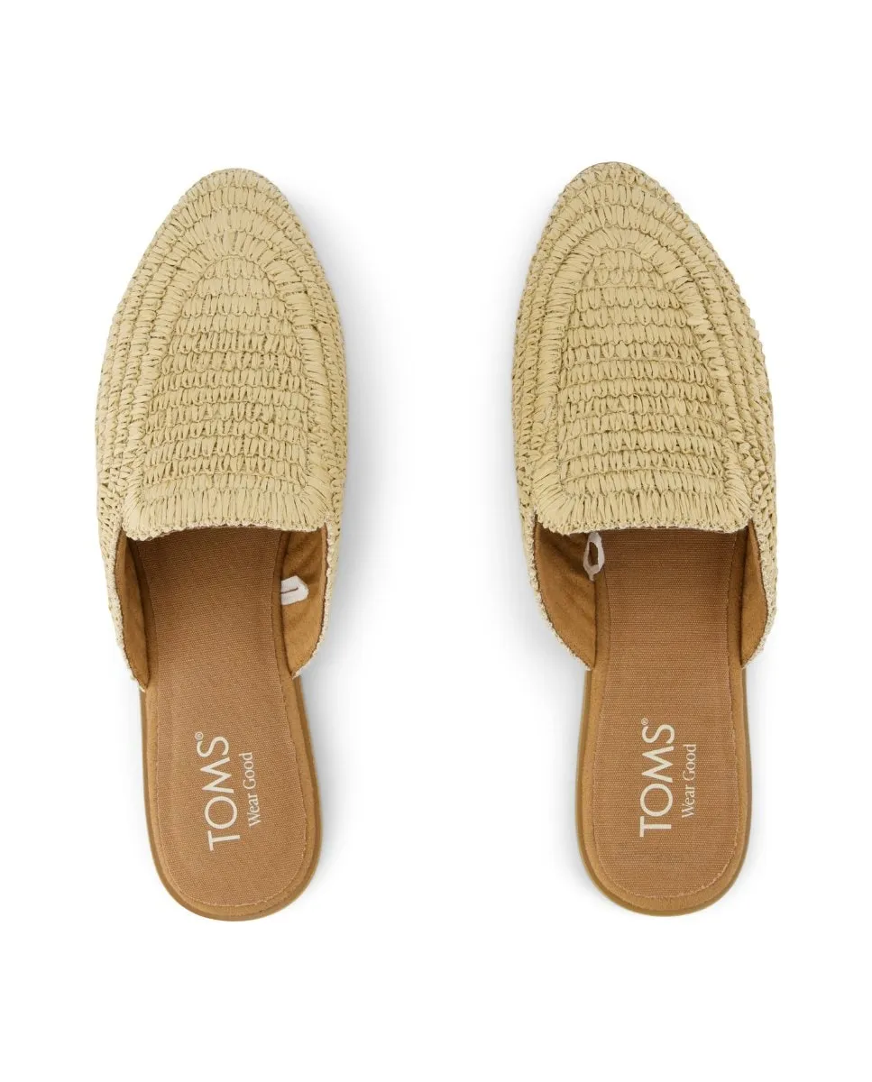 Женские мюли Jade из плетеной рафии Toms, коричневый — фото 3