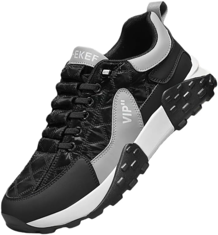 

Модные и удобные мужские спортивные кроссовки большого размера. Комфортная, противоскользящая повседневная обувь для ежедневного использования на улице и ходьбы Clolinde, черный