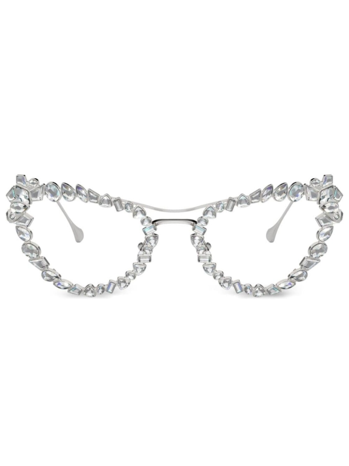 

Swarovski очки-клипоны с кристаллами, серебристый