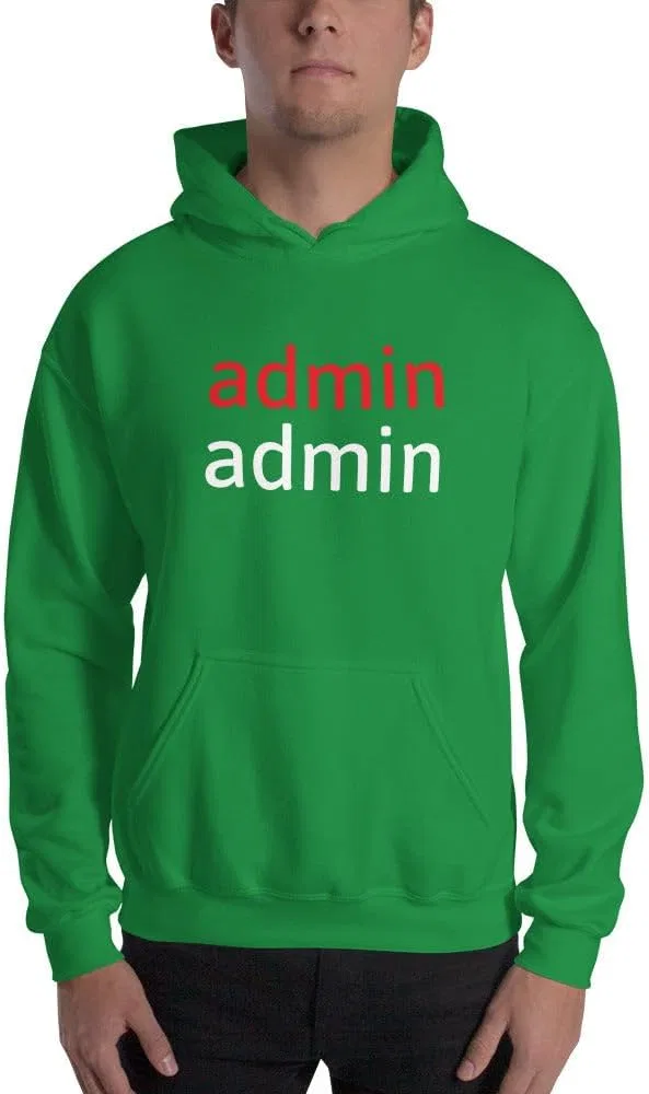 admin admin - Толстовка с капюшоном (белый текст)