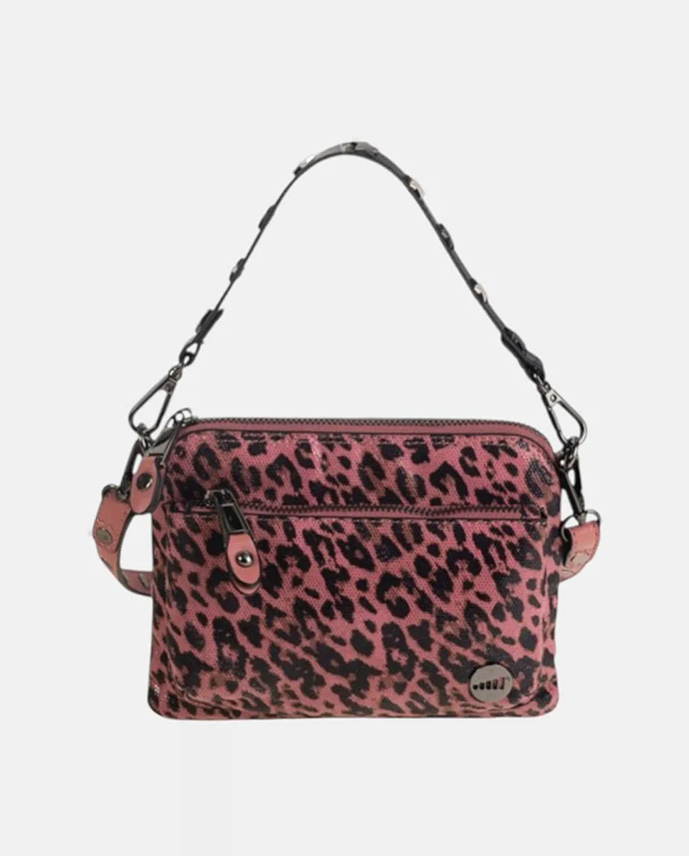 

Мягкая сумка через плечо из искусственной кожи с леопардовым принтом и Застежка-молния Volum, розовый