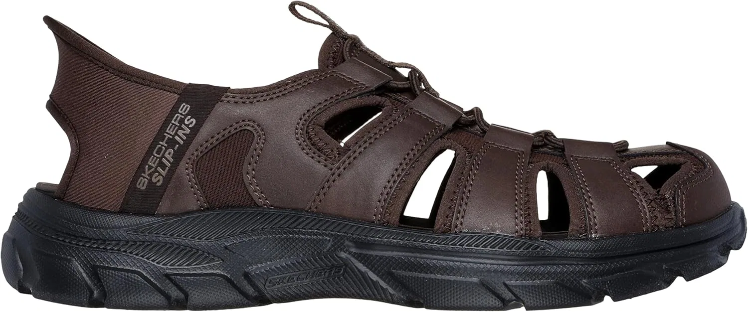 Мужские сандалии Skechers Hands Free Slip-Ins Revolted SS, Chocolate — фото 2