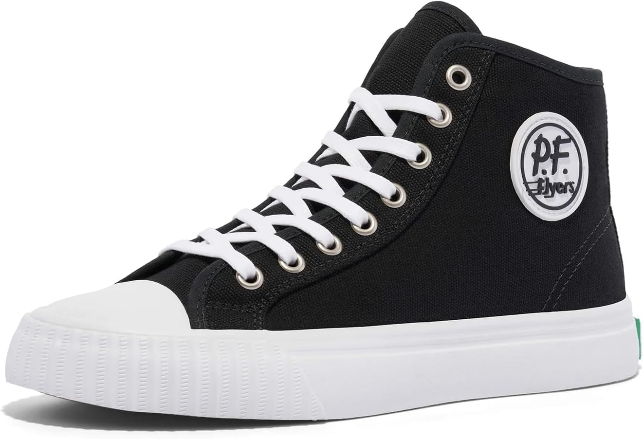 

Кроссовки PF Flyers унисекс для взрослых, высокие, белый/черный
