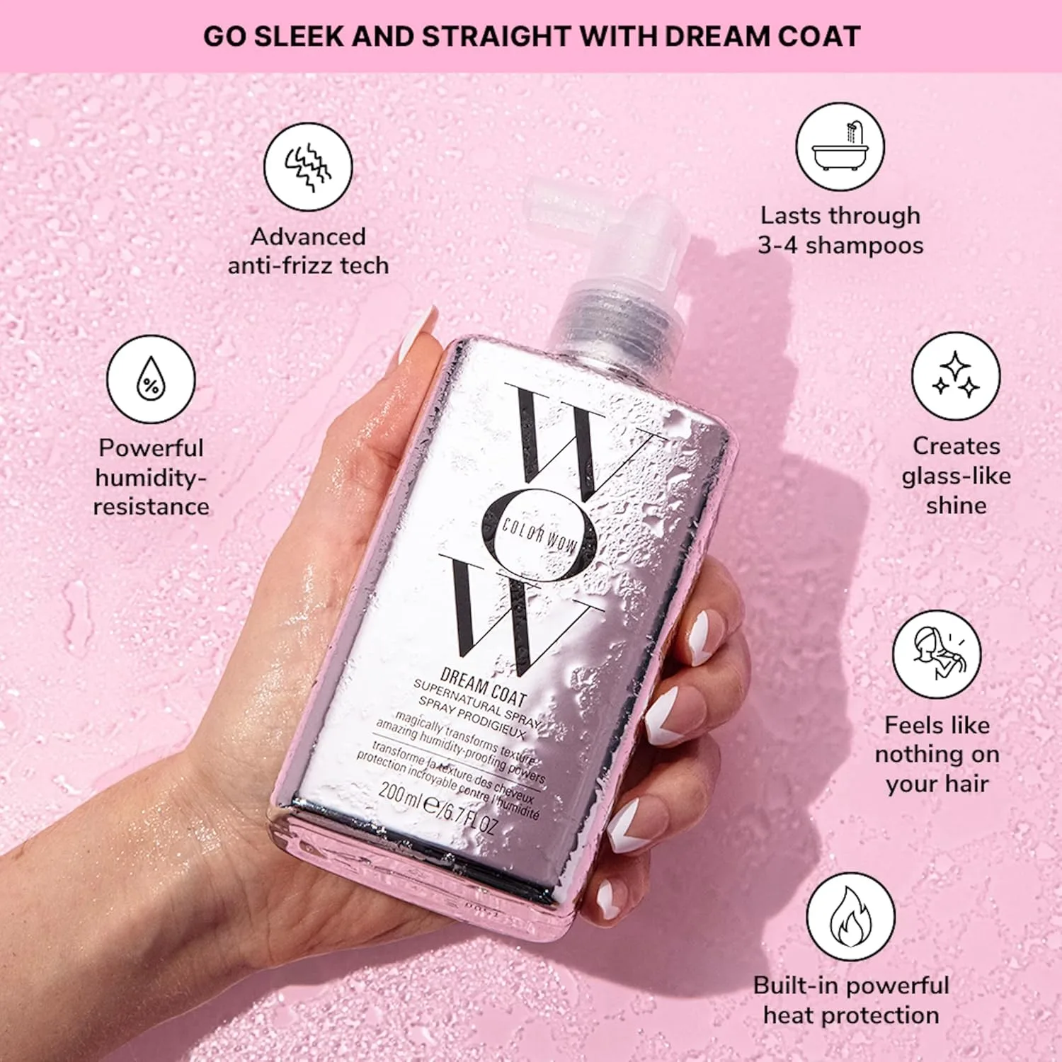 Набор для долговременной укладки COLOR WOW - XTRA LARGE Volumizer и спрей DREAM COAT против пушистости с термозащитой — фото 3
