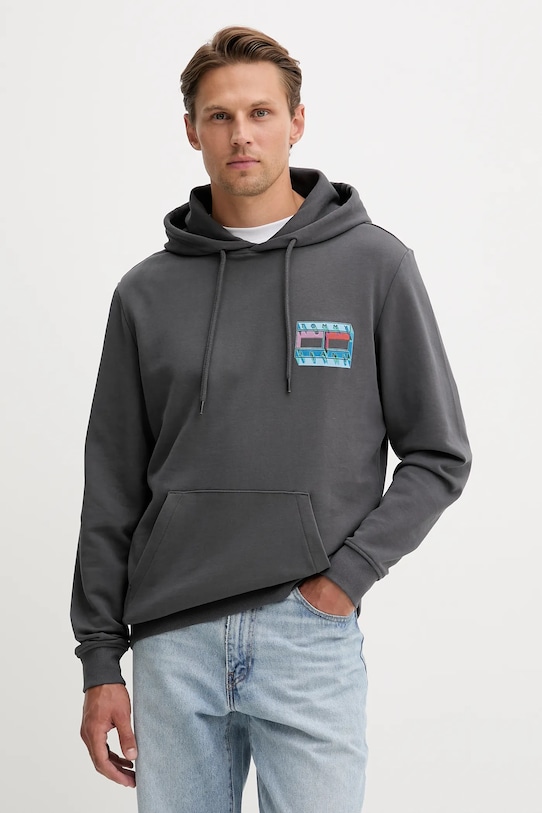 

Хлопковая толстовка Tommy Jeans, серый
