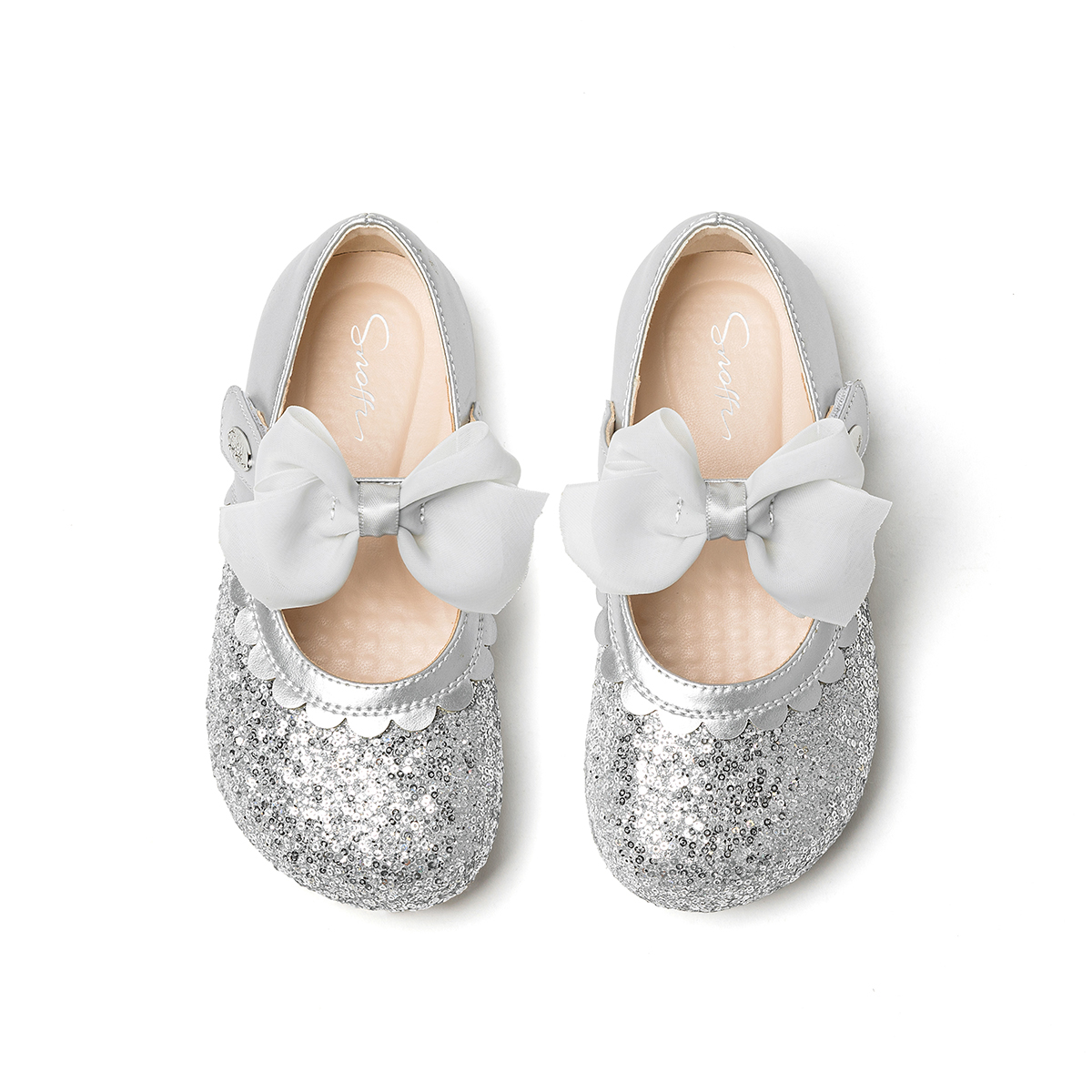 Коллекция мерцающей обуви Balance Crystal/Rhinestone Shoes для детей Snoffy, серебряный — фото 3