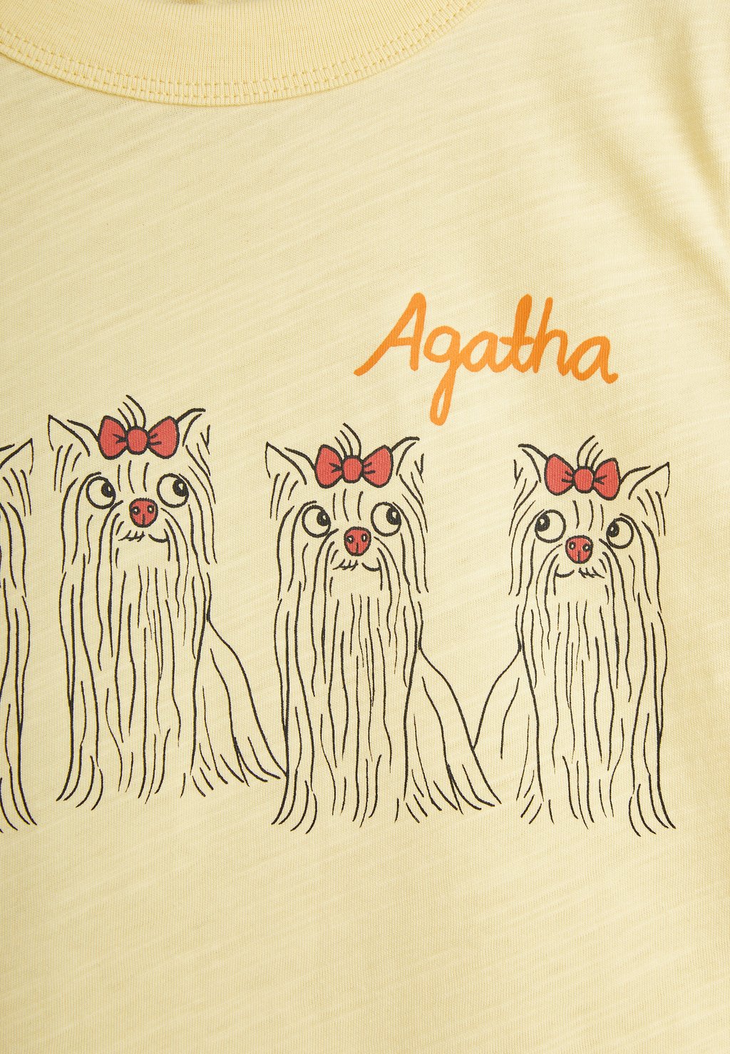 

Футболка с принтом AGATHA DOGS TEE UNISEX Mini Rodini, желтый