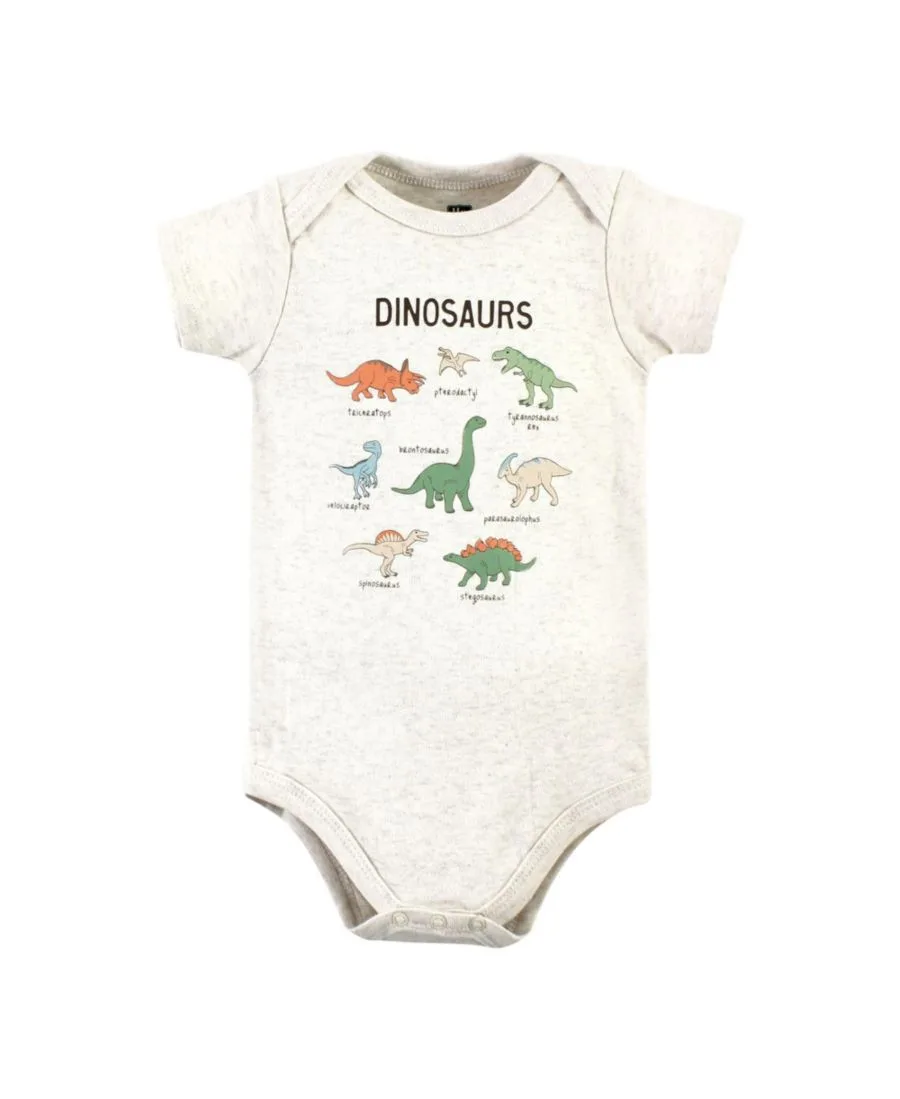 Комплект из двух боди и подходящих по цвету брюк Hudson Baby, Dinosaur Adventures Short-Sleeve — фото 2