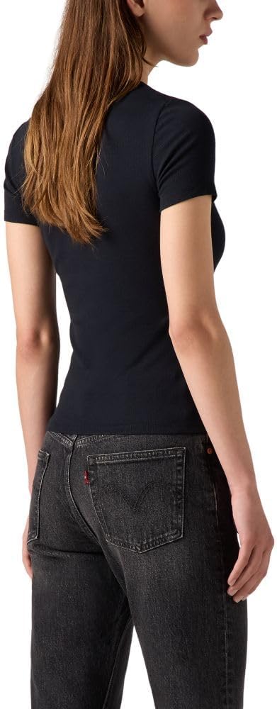 Женская футболка Levi's Hayes с коротким рукавом (также доступна в размере Plus), антрацитово-черный — фото 2