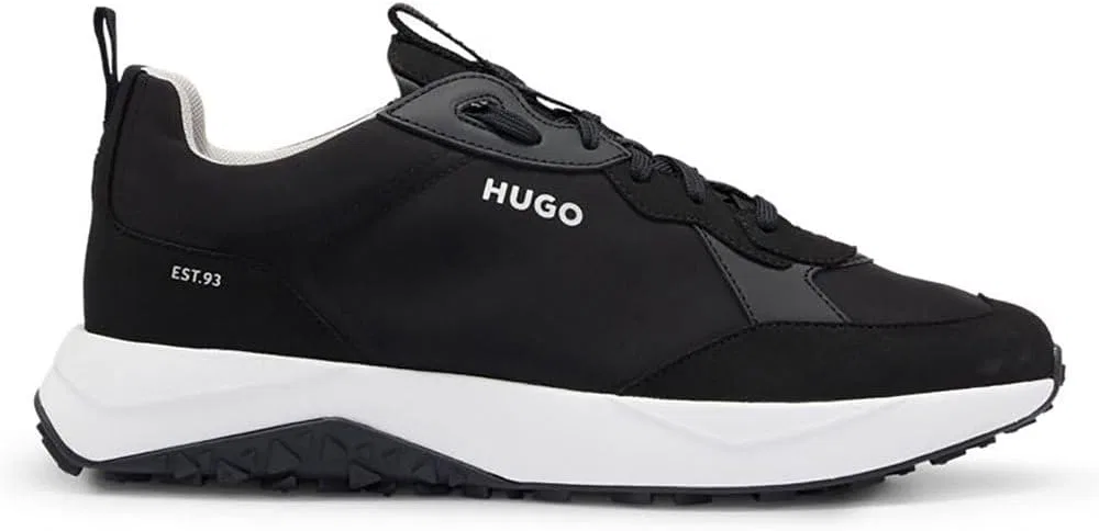 Мужские кроссовки HUGO Kane Runn, изготовленные из различных материалов, с подошвой из ЭВА-резины. Размер, Black 9 — фото 4