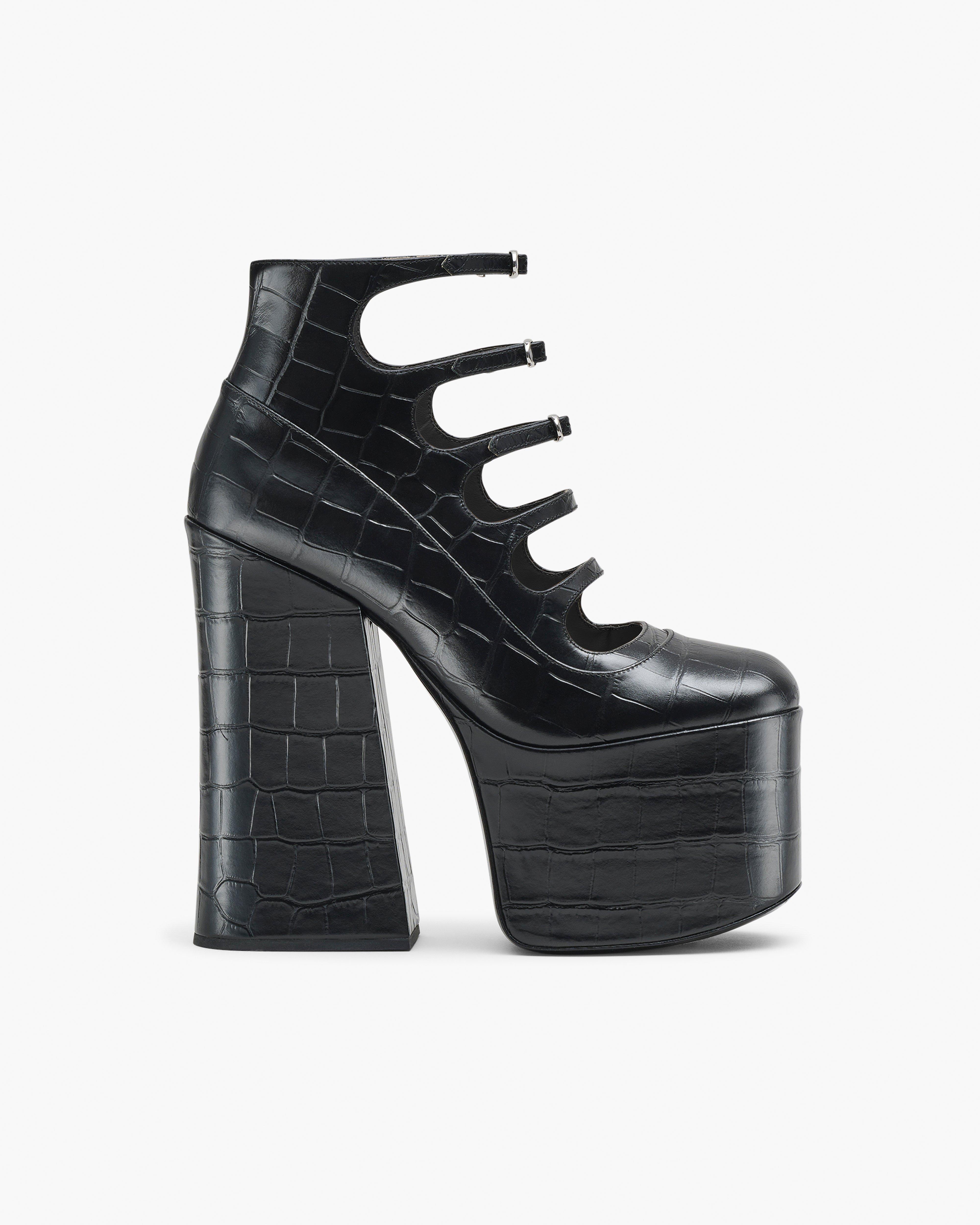 Ботильоны Kiki с тиснением под крокодила Marc Jacobs, черный