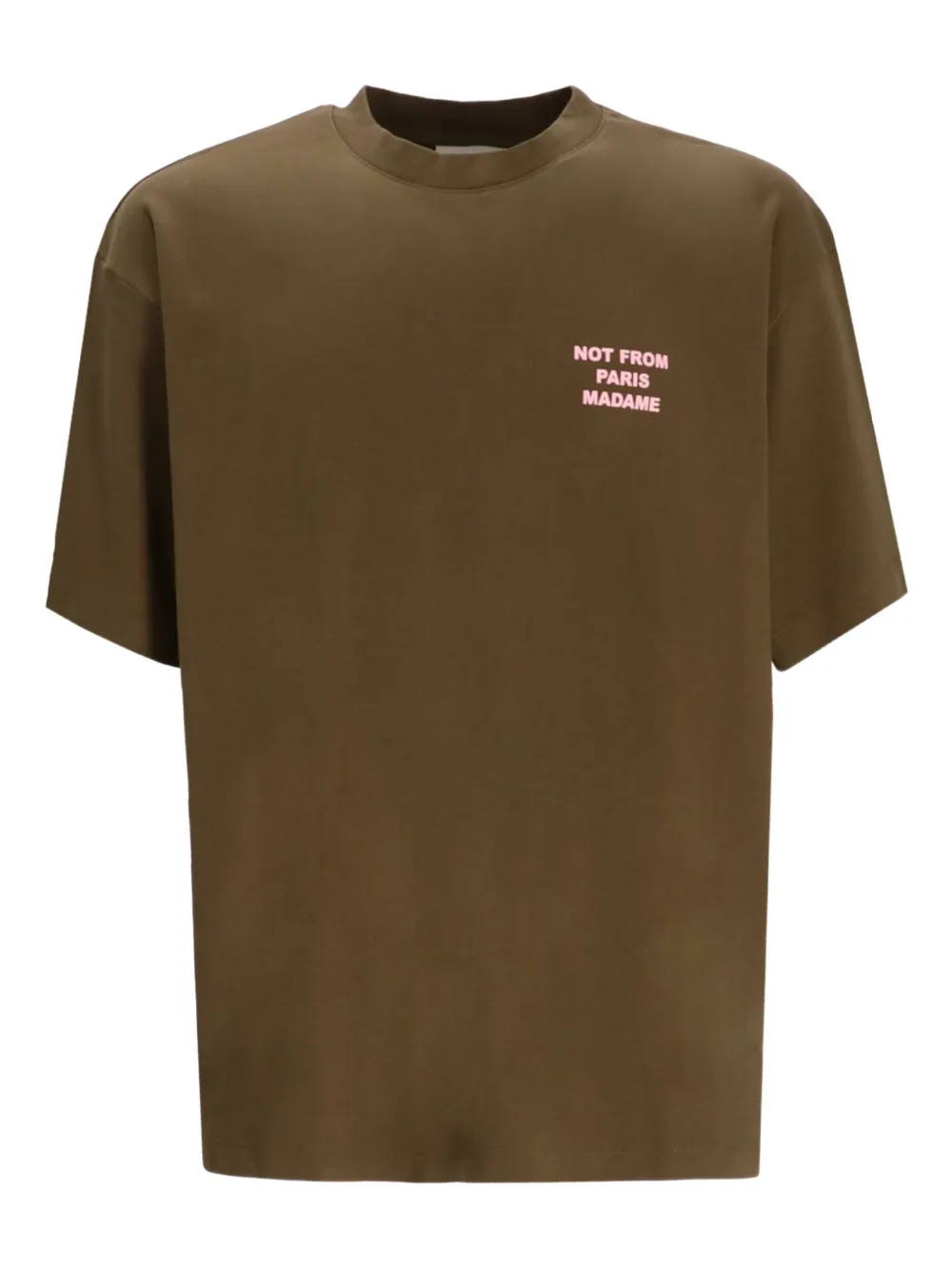 

Футболка из хлопка с принтом на спине Drôle De Monsieur, зеленый