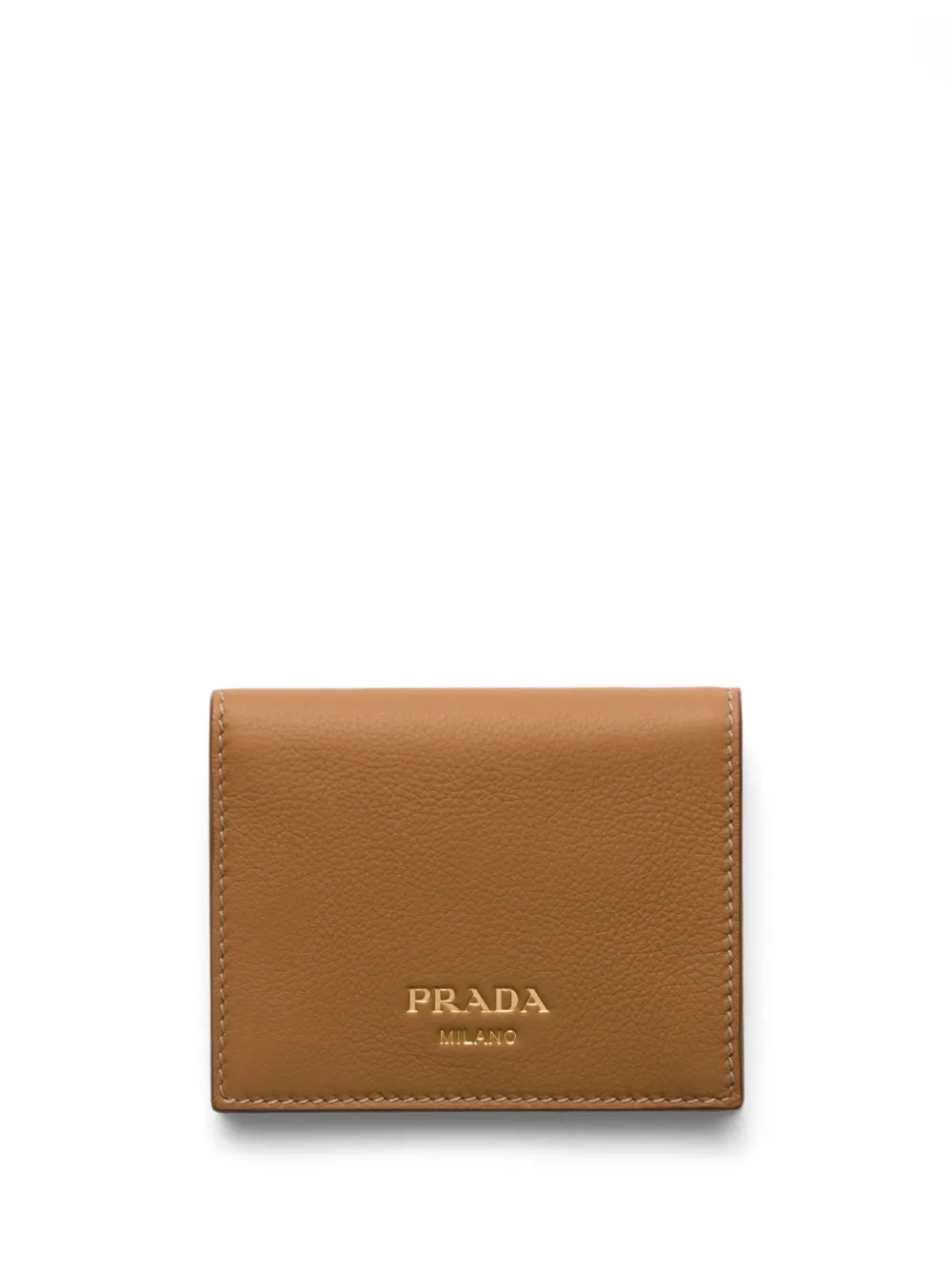 

Кошелек с тисненым логотипом Prada, коричневый