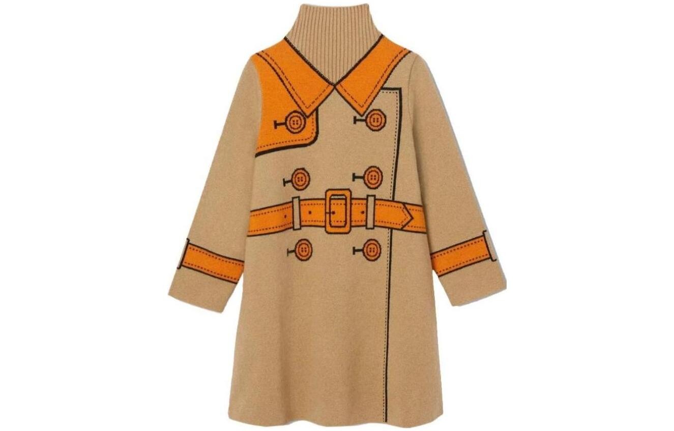 

Детское платье Burberry Kids, цвет Beige