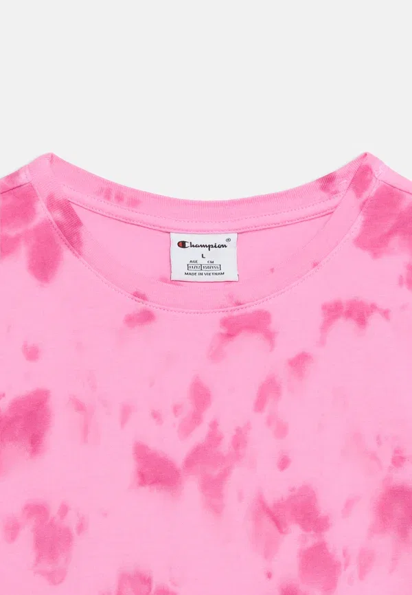 Футболка Champion, модель Tye dye print t-shirt, розовый — фото 4