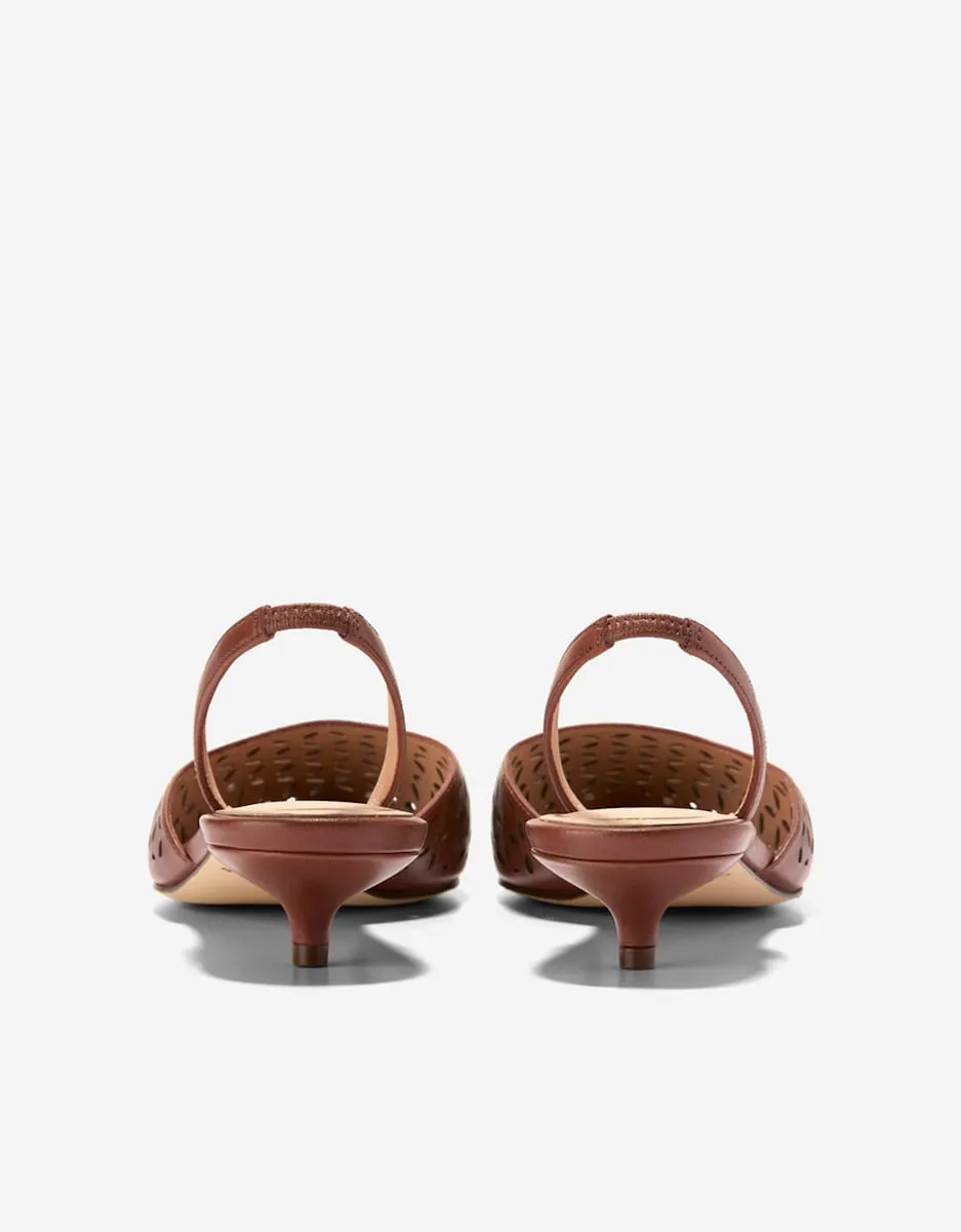Женские сандалии на каблуке из натуральной кожи Cole Haan, коричневый — фото 3