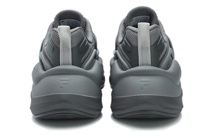 FILA FUSION Мужские серые повседневные кроссовки BUZZARD с амортизацией и износостойкостью, цвет титановый серый/оловянный серый — фото 3