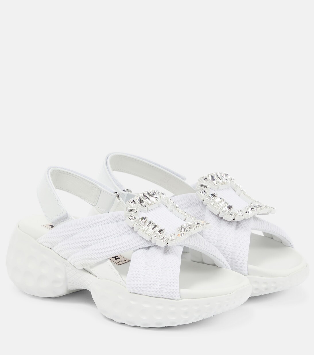 Босоножки viv' run с декорированной пяткой Roger Vivier, белый