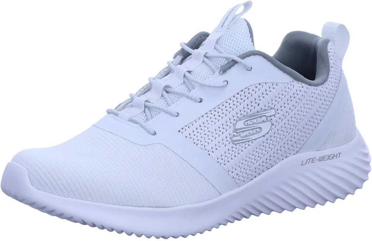 Мужские кроссовки Skechers Bounder, White Mesh Pu Trim
