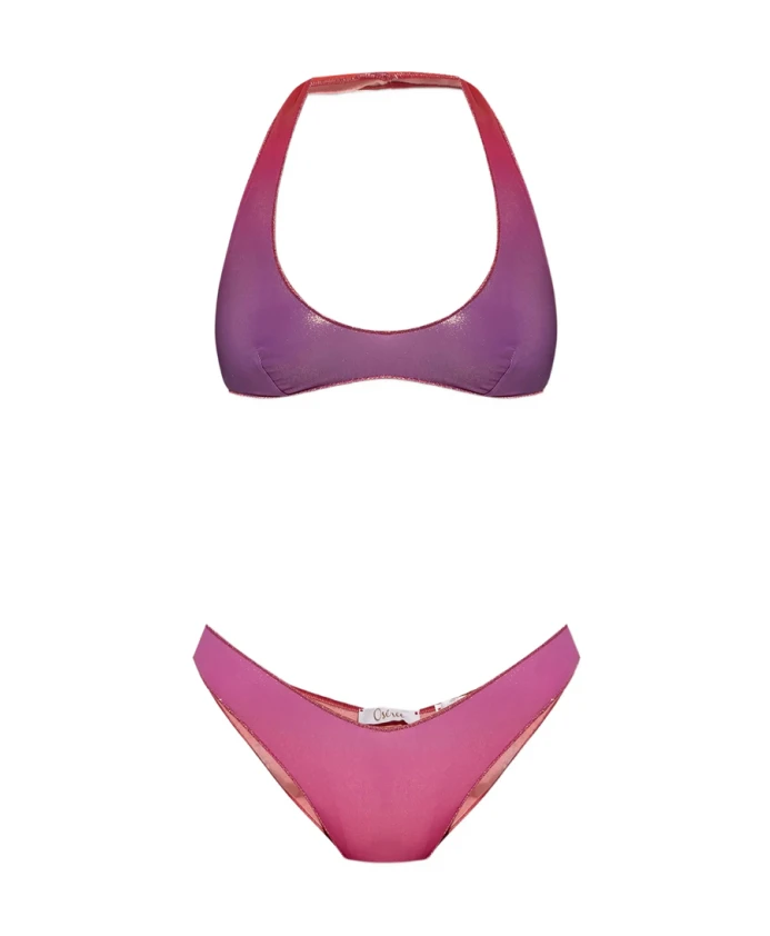 

Лиловые трусики от бикини с завязками на шее Oseree, розовый