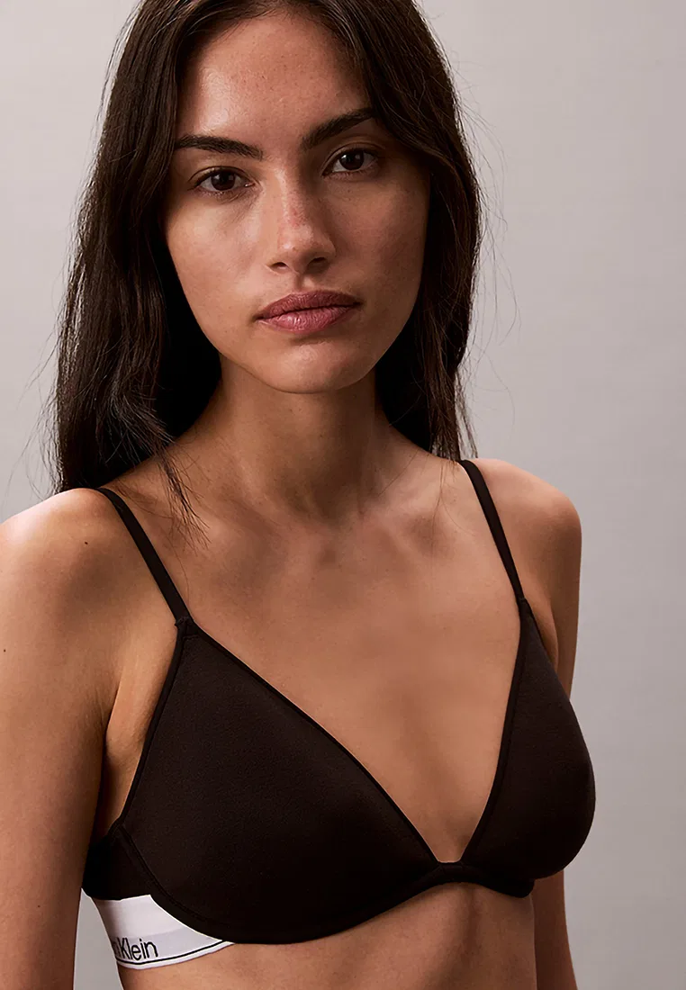 Бюстгальтер, ультралегкий, с декольте, Calvin Klein, черный — фото 3