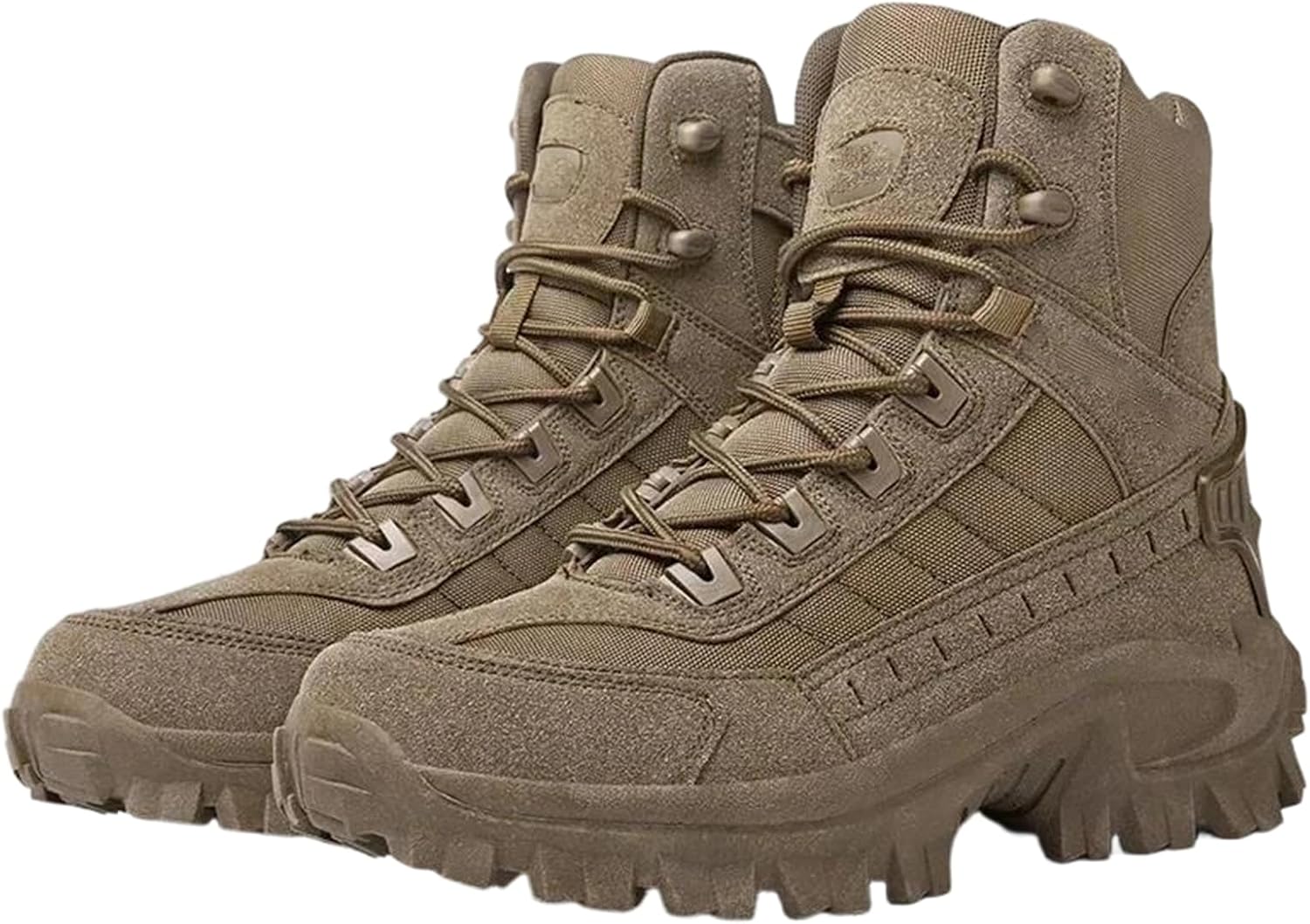 

Мужские тактические боевые ботинки Alloaone большого размера 46 с водонепроницаемым флисовым верхом и подошвой EVA для походов на открытом воздухе и работы в пустыне, коричневый