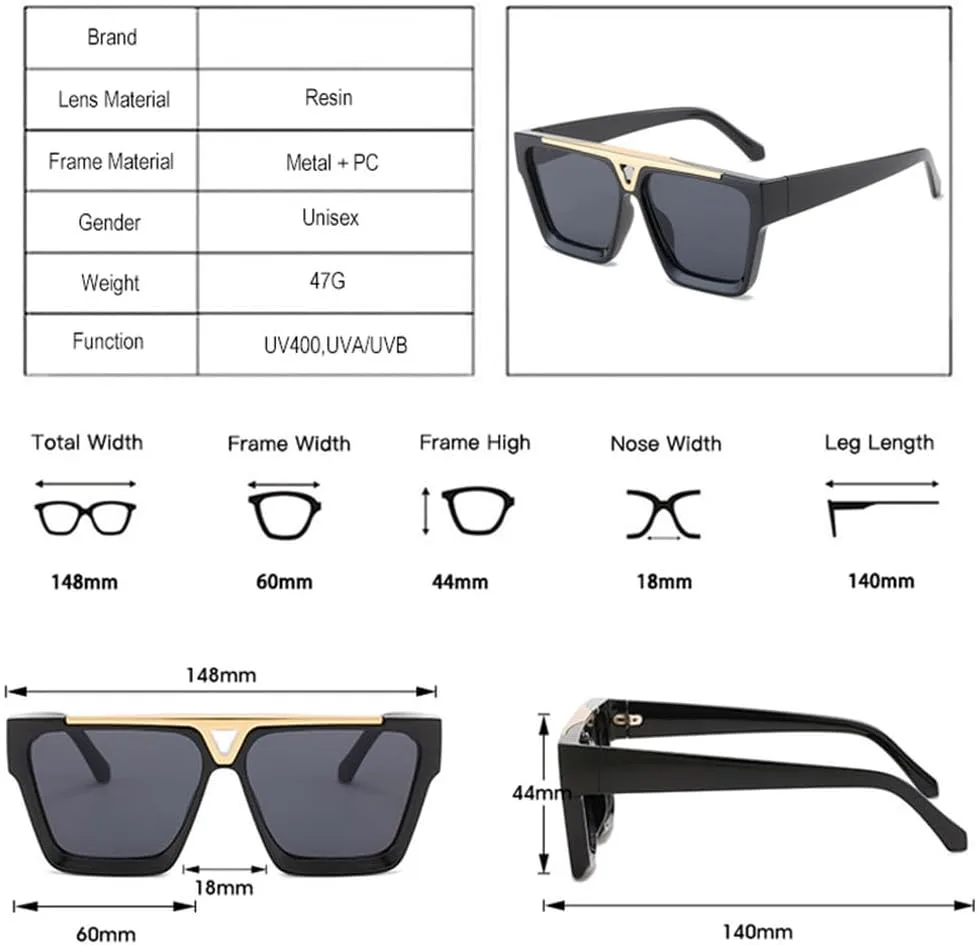 

Популярные модные женские солнцезащитные очки в стиле ретро с градиентным зеркальным покрытием, солнцезащитные очки UV400 для мужчин HVTVTLA, Pattern Gray Yellow