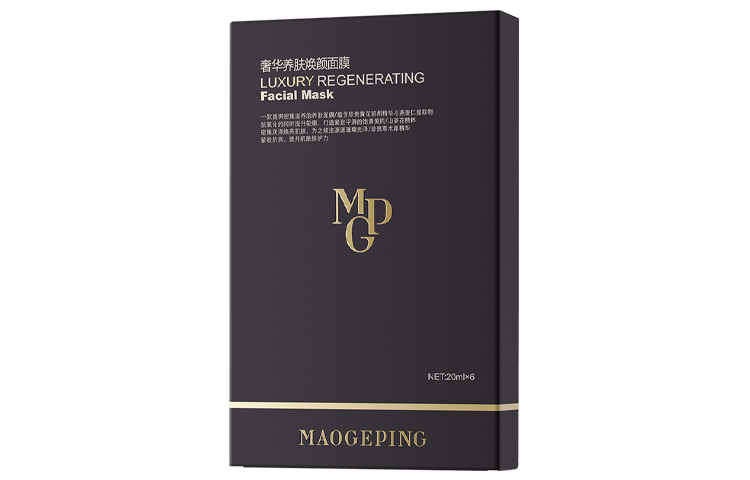 

Люксовая стильная питательная и восстанавливающая маска для лица увлажняющая восстанавливающая 20мл*6 MAOGEPING, 20ml*6 tablets