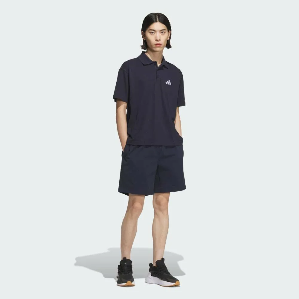 Футболка-поло Essentials Plus свободного кроя с коротким рукавом и небольшим логотипом Adidas, blue — фото 3