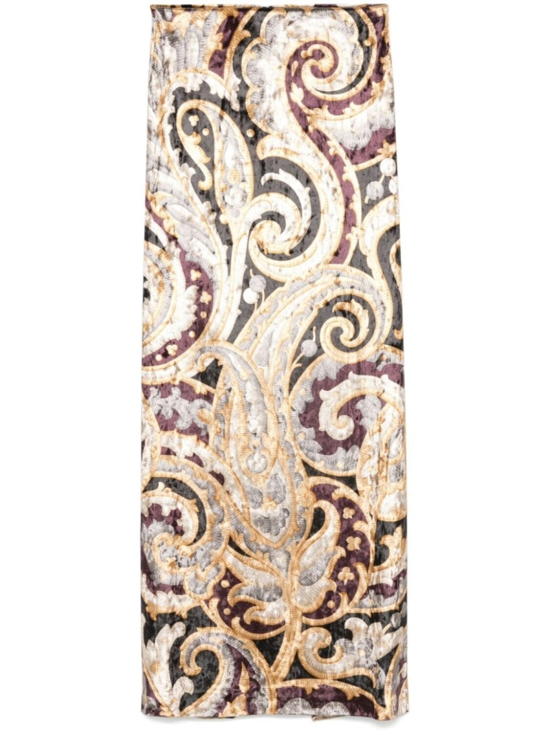 

ETRO юбка макси с принтом пейсли, золотистый