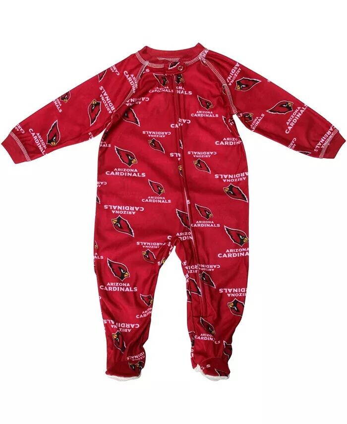 

Комбинезон Arizona Cardinals для младенцев и новорожденных с застежкой-молнией и рукавами реглан Outerstuff
