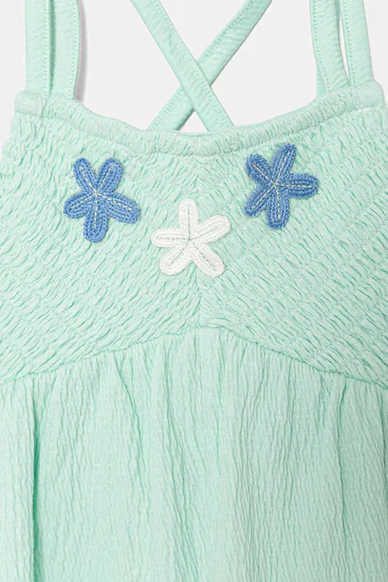 Комбинезон с животным принтом United Colors of Benetton, бирюзовый — фото 3