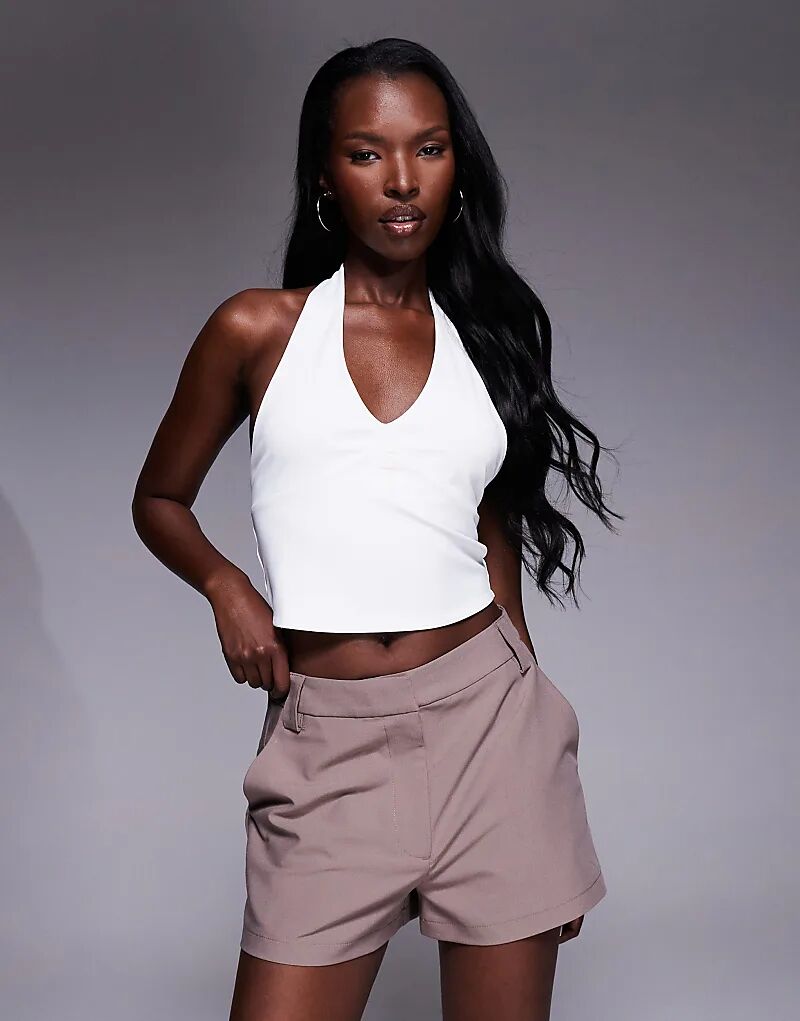 

Микрошорты ASOS DESIGN, приталенные в серо-коричневом цвете