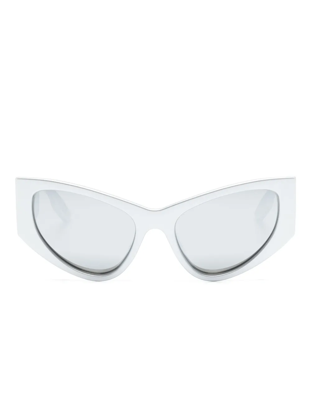 

Солнцезащитные очки в D-образной оправе с логотипом Balenciaga Eyewear, серебяный