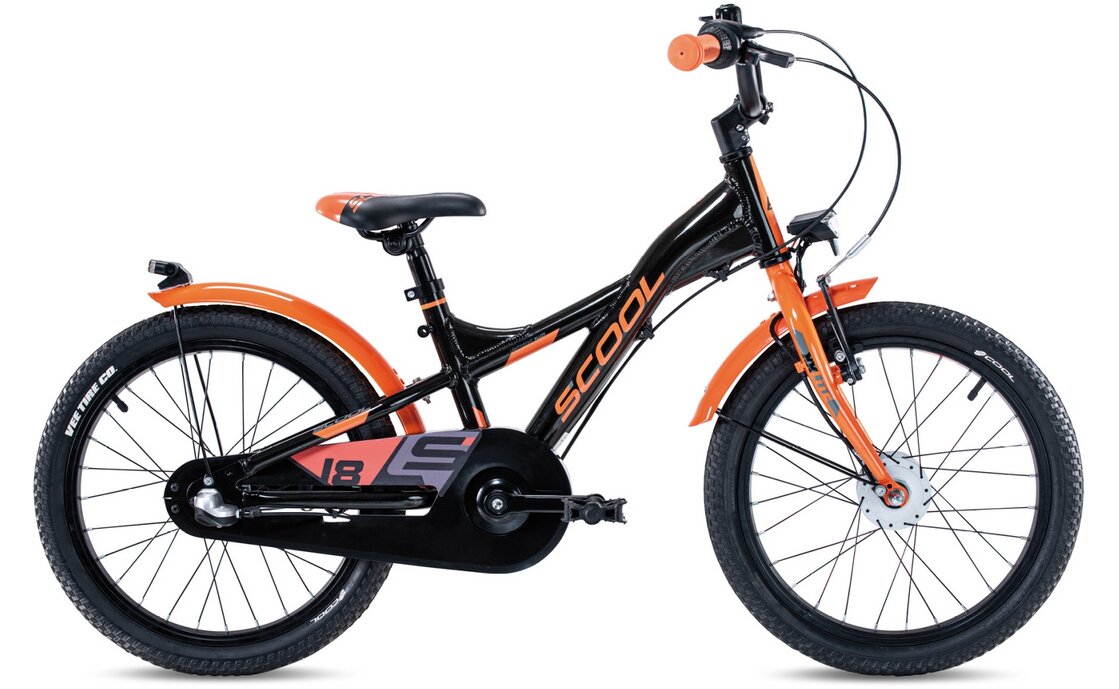 

Детский велосипед S'cool XXlite Street 18 3-Gang - 18 дюймов - Y-Form - 2025, цвет Schwarz|Black Orange
