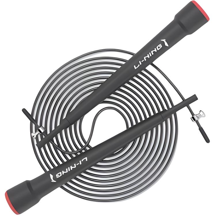 

Профессиональная скакалка для гоночных тренировок подростки материал ручки пластик, материал троса PU сталь 3м LINING, черный