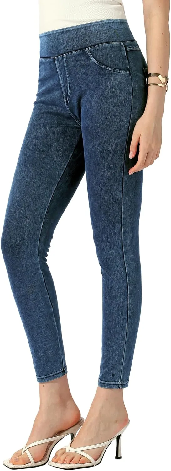 

Allegra K женские джинсы-леггинсы с эффектом контроля живота